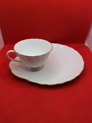Royal Tuscan Fine Bone China Dover Cup And Snack Plate Set Of 4 2