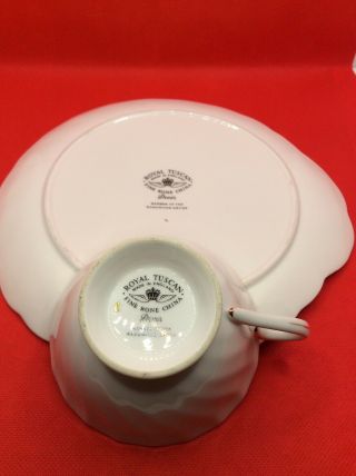 Royal Tuscan Fine Bone China Dover Cup And Snack Plate Set Of 4 3