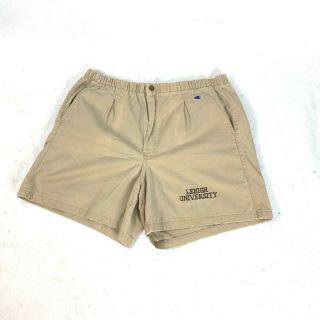 Vtg 90s Champion Mens Large Lehigh University Spell Out Above Knee Shorts 5 " Ins