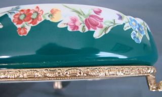 Italian Porcelain Florals Flowers Ashtray Made by Alfa 3
