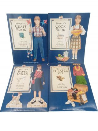 American Girl Pastimes Molly’s Craft Book Cook Book Paper Doll Theater Kit No Co