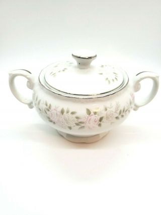 Vintage Sheffield Fine China " Classic " 501 Floral Sugar Bowl With Lid Japan