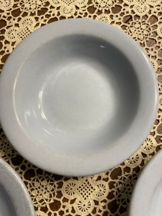 BUFFALO CHINA Lune Blue Restaurant Ware Rimmed Soup Bowls Set of 4 3