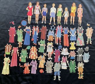The Quiz Kids Paper Dolls,  Cut Saalfield Set,  1942