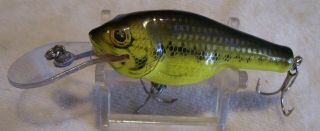 Vintage Bagley Baby Bass Wood Lure 3/22/21al 2 - 5/8 " Yellow Belly