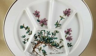 Villeroy & Boch Botanica Thymus Sectioned Fondue Plate - Luxembourg - 9 3/4 