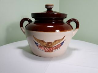 Vtg Bicentennial Bean Pot 1976,  Ceramic Ware Created By The Mccoy Co Of Ohio