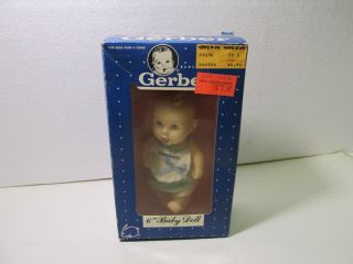 Vintage 1991 Gerber Products 6 " Baby Boy Vinyl Doll 59106 T3686