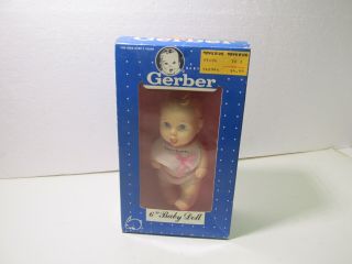 Vintage 1991 Gerber Products 6 " Baby Girl Vinyl Doll 59106 T3687