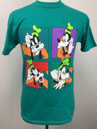 Nwot Vtg 80s 90s Disney Designs Goofy Dog Teal T Shirt World Land Usa Small S