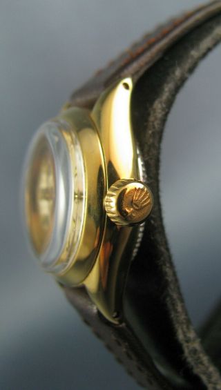 Vintage Rolex Tudor Solar Aqua Gold Tone Ladies Watch 7935 Cal.  1173 1950 3