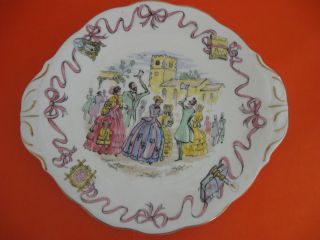 Queen Anne " Those Were The Days " English Bone China 10 1/2 " Serving Plate
