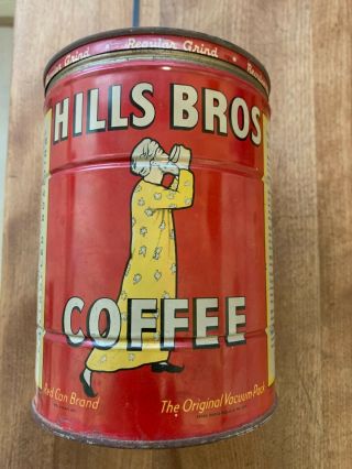 Vintage 2 Pound Key Winder Opener Hills Brothers Coffee Can