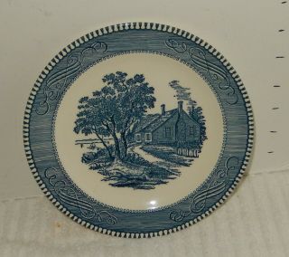 5 Royal China Currier And Ives 7 - 3/8 " Salad Plate Birthplace Washington