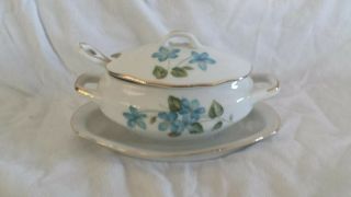 Vintage Crown Royal Lidded Sugar Bowl With Spoon