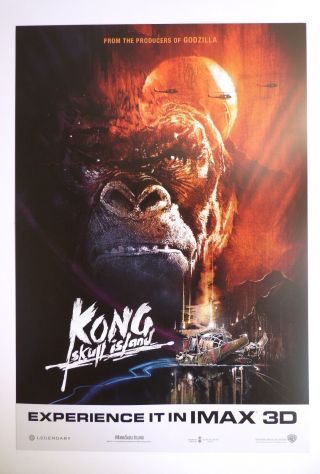 Kong: Skull Island Imax Poster King Kong Tom Hiddleston Samuel L.  Jackson A3,