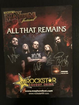 All That Remains Signed Poster
