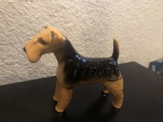 Vintage Beswick England Porcelain Dog Figurine Airedale Terrier 3 - 1/4 " T By 4 "