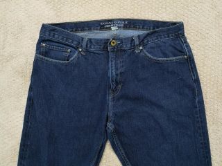 Banana Republic Vintage Straight Mens Jeans Dark Wash Blue Denim Size 35x32 2