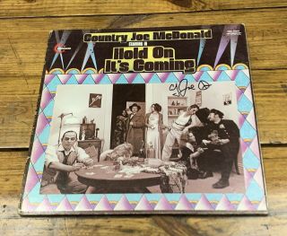 Country Joe Mcdonald Signed Hold On It’s Coming Record Album Lp W/ Nm