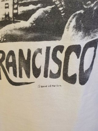 Haight Ashbury San Francisco Short Sleeve Vintage T Shirt Men Large Cotton White 3