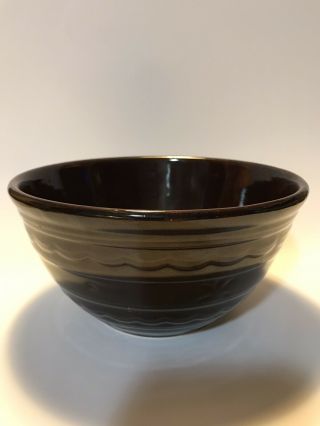 Vintage Marcrest Daisy Dot Brown Oven Proof Stoneware Mixing Bowl 8 "