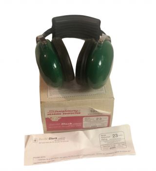 David Clark Straightaway Hearing Protector 10as 23 Db Green Vintage Ear Cover