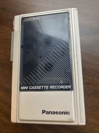 Vintage Panasonic Mini Cassette Tape Recorder Player Rq - 340 Auto Stop It