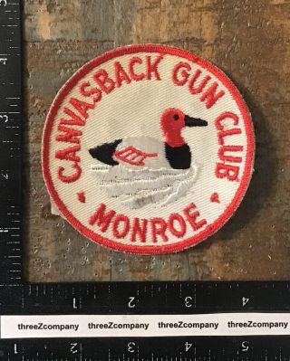 Vintage Canvasback Gun Club Monroe Michigan Hunting Patch