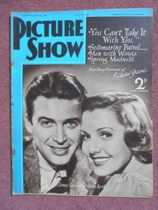 Picture Show (1939) Uk Mag James Stewart,  Will Hay,  Frank Capra