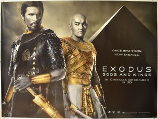 Exodus: Gods And Kings (2014) Quad Movie Poster - Christian Bale