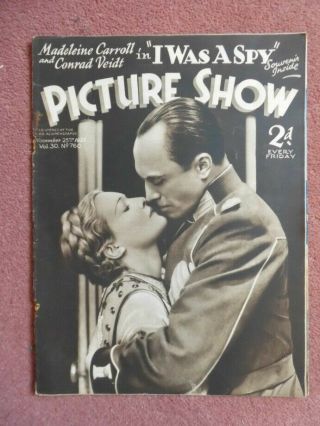 Picture Show (1933) Uk Mag Conrad Veidt,  Madeleine Carroll,  Katharine Hepburn