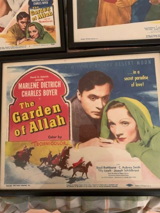 Marlene Dietrich ‘the Garden Of Allah’ 8 Framed Cinema Advertisements