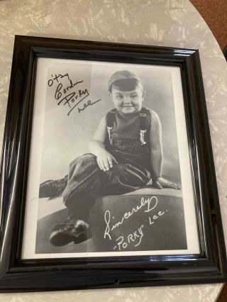 Gordon “porky” Lee Little Rascals Hand Signed Autographed 8x10 Photo Framed