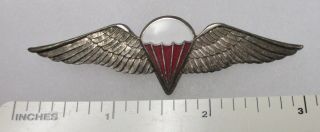 South Africa Airborne Parachute Wings (red & White Enamel) Vintage