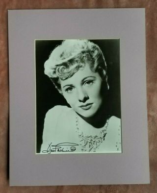 Joan Fontaine Matted,  Signed B/w Photograph Autograph
