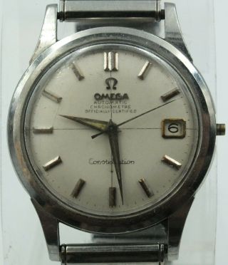 Omega Watch Automatic Constellation Chronometer Men ' s Stainless Steel Vintage 2