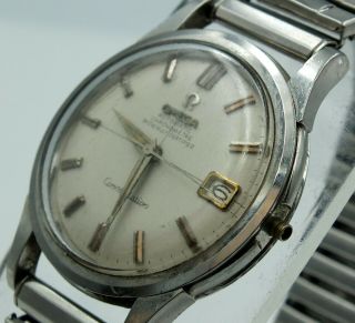 Omega Watch Automatic Constellation Chronometer Men ' s Stainless Steel Vintage 4