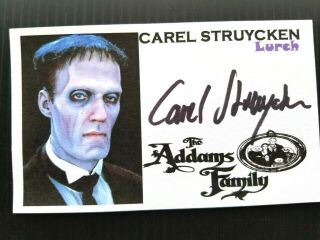" The Addams Family " Carel Struycken " Lurch " Autographed 3x5 Index Card