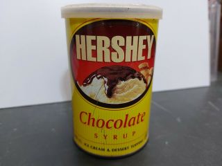 Hershey Chocolate Syrup Tin Can Vintage 284ml Canada Rare