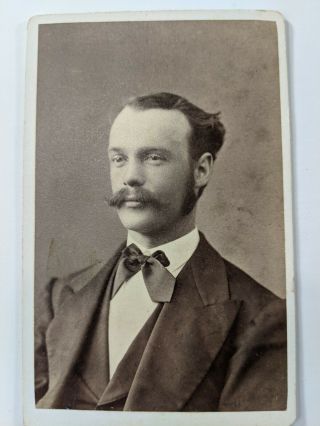 Vintage Photo CDV Portrait of Man in Suit Suddards & Fennemore Philadelphia,  PA 2