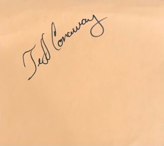 Jeff Conaway Signed Album Page.  Taxi,  Grease,  Babylon 5 (d.  2011)