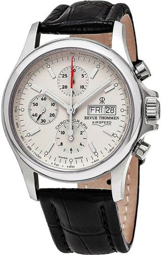 Revue Thommen Airspeed Pilot Automatic Chronograph 17081.  6532 Swiss Made