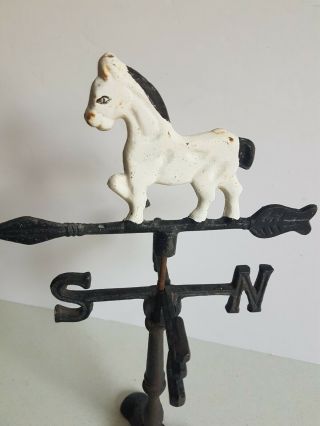 Cast Iron Table Top Weather Vane with Horse Vintage 2