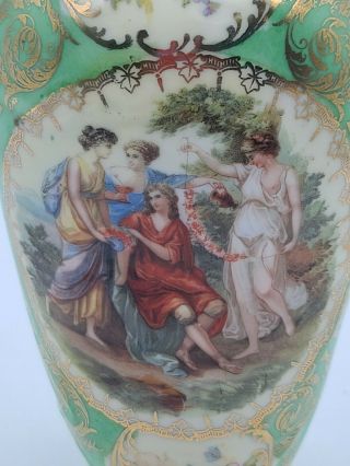 RS Prussia Prov Saxe ES Germany Gilded in Gold LADIES IN WAITING Cabinet Vase 2
