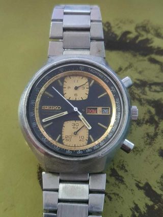 Vintage Seiko Chronograph 6138 - 8030 Automatic Day/date Japen Mens Watch