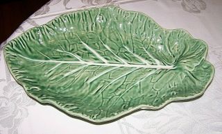 Bordallo Pinheiro Green Cabbage Leaf Oval Serving Platter 15 " Wonderful Conditio