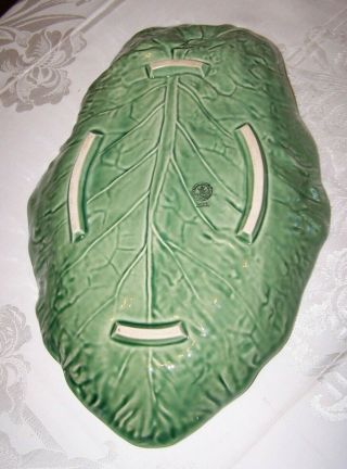 Bordallo Pinheiro Green Cabbage Leaf Oval Serving Platter 15 