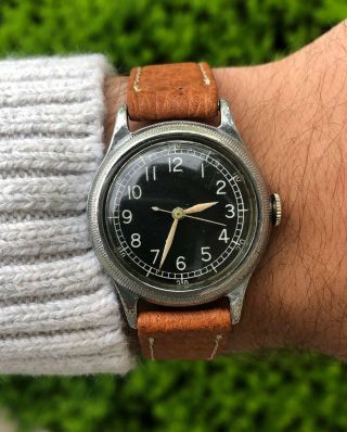 Vintage Bulova A - 11 Hacking Military Issue Ww2 Watch
