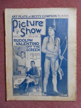 Picture Show (1923) Uk Mag Rudolph Valentino,  Betty Compson,  Carmel Myers,  Etc